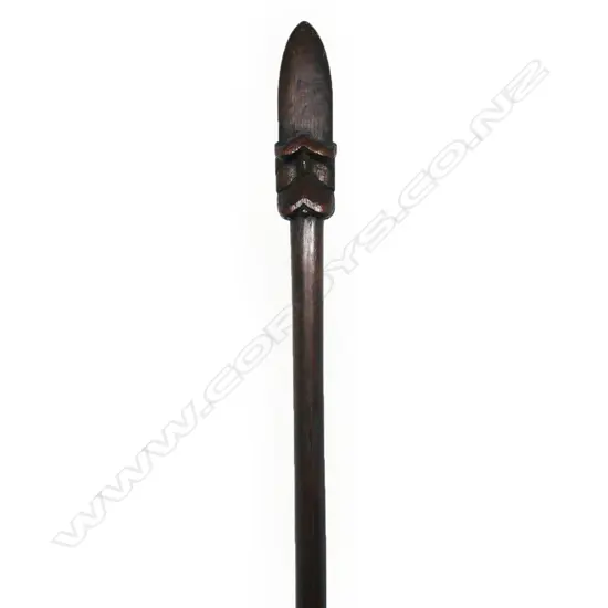 A 19thC Māori carved taiaha,